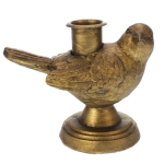 kandelaar op voet met vogel, 11x7x9cm